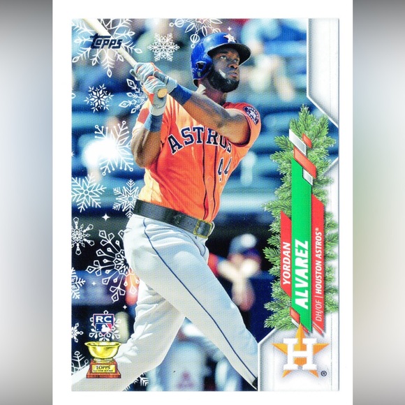2020 Topps Holiday WalMart Mega Box Yordan Alvarez (Santa Belt) #HW105 Rookie RC - Picture 1 of 2